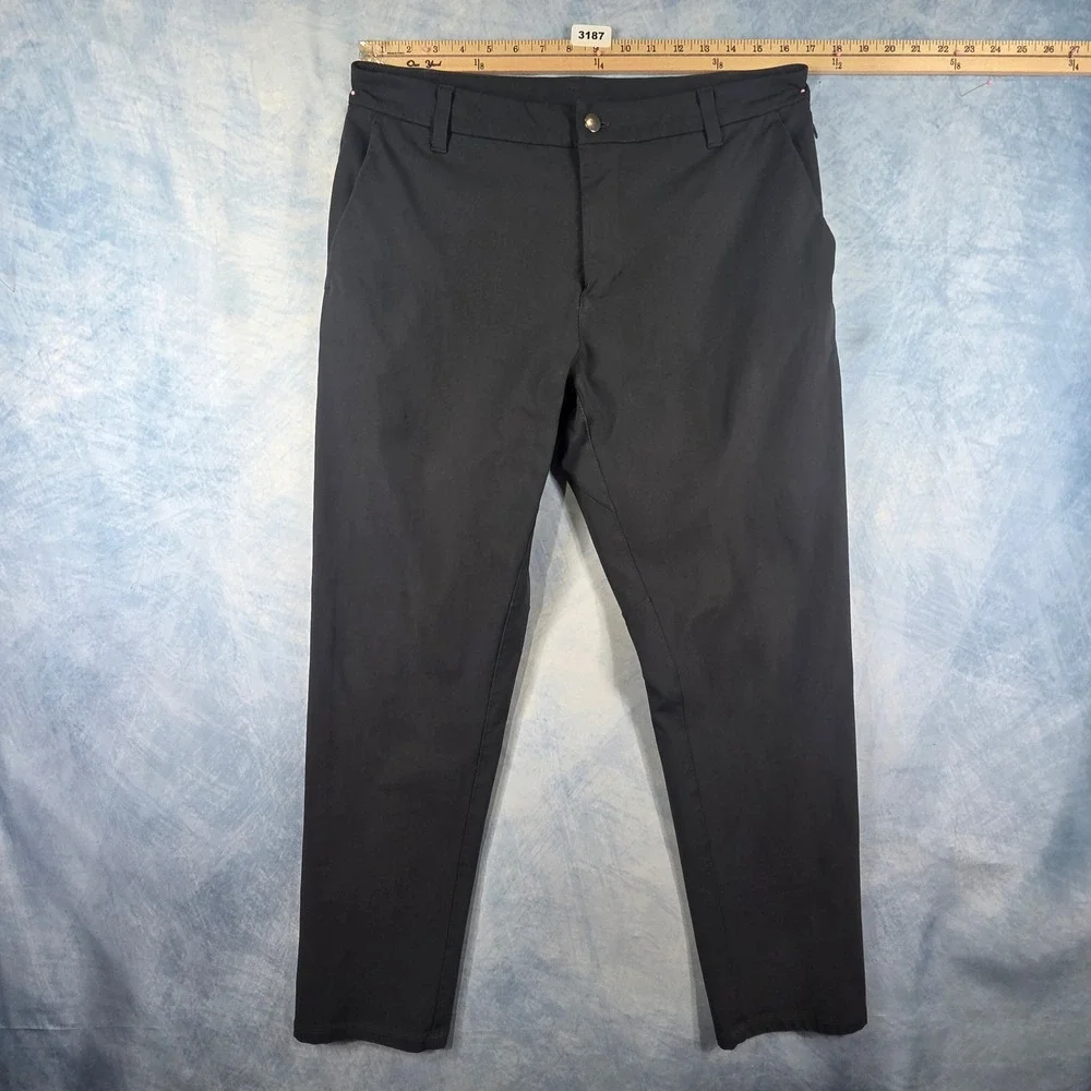 Lululemon ABC Trousers Mens 33 Dark Gray Warpstreme Slim Fit Pants Charcoal